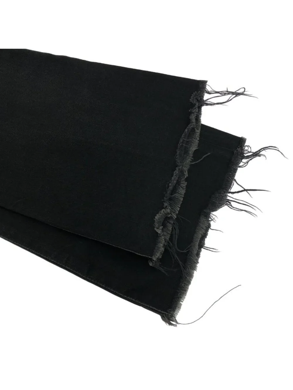 Celine Dylan Cutoff Boots Cut Denim Pants Black